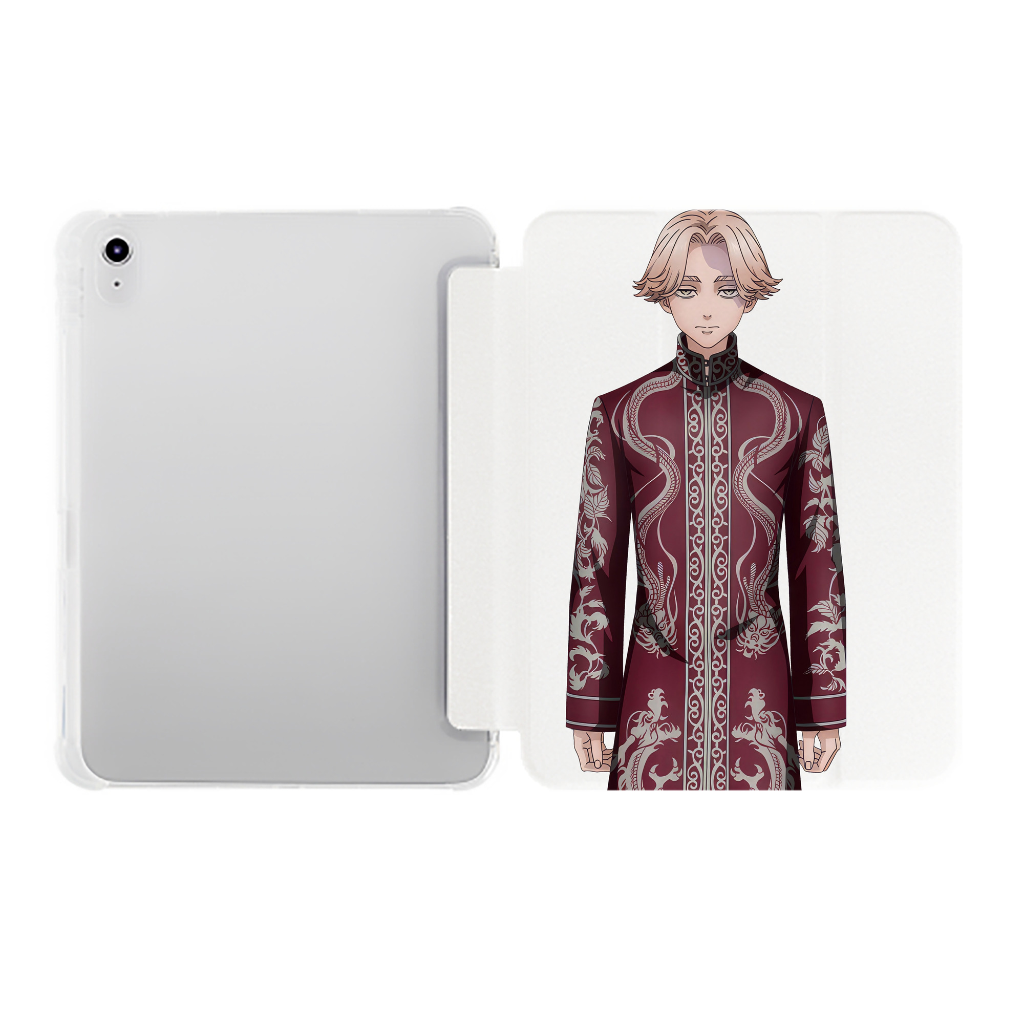 （画像用） 東京リベンジャーズ Tokyo Revengers IPad ケース ペン収納付き 三つ折りスタンド PUレザー×シリコン 対応機種9.5/10.5/10.9インチ